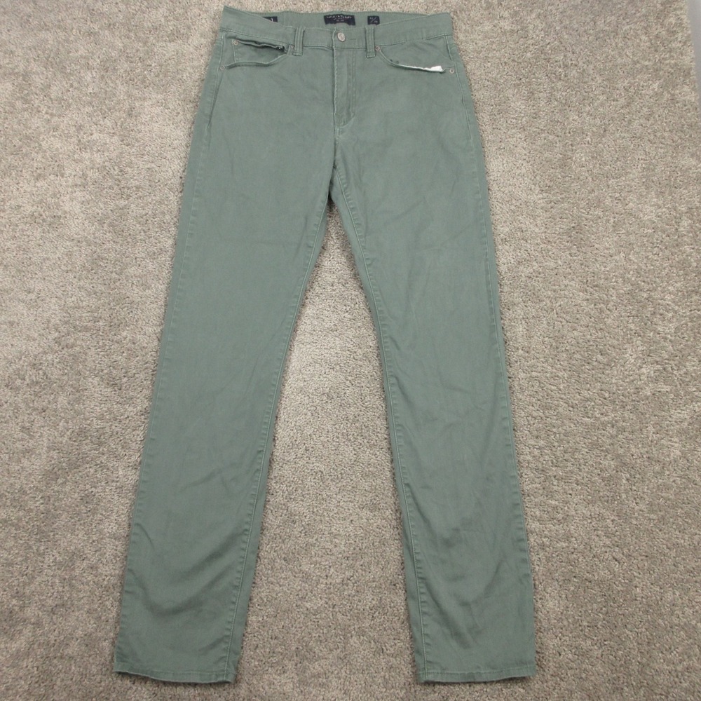Lucky Brand Pants Mens 32x34 Green 121 Slim Straight Canvas Chinos Stretch